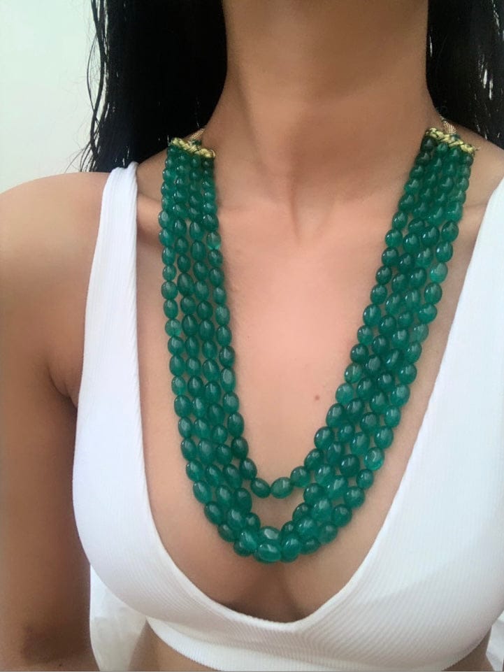 Emerald Green Long Necklce