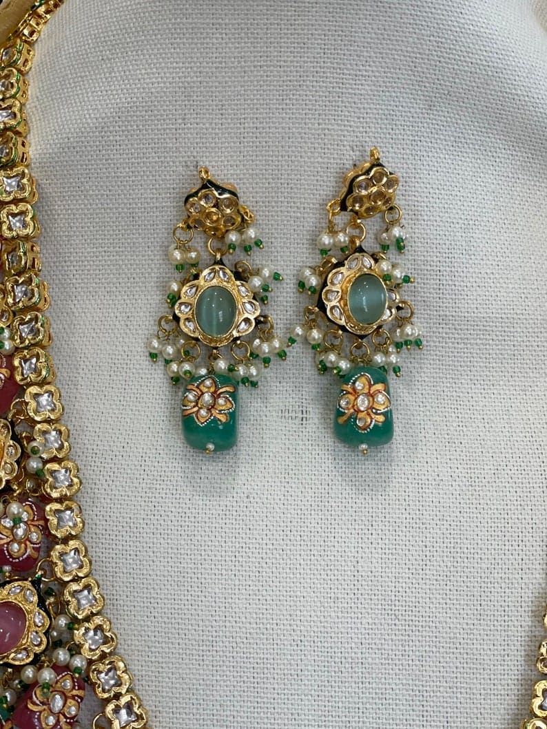 Tanjore Semiprecious Stone Kundan Necklace - Image 4