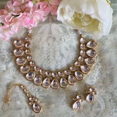 Heavy Meenakari Jadau Kundan Handmade Kundan Bridal Choker set