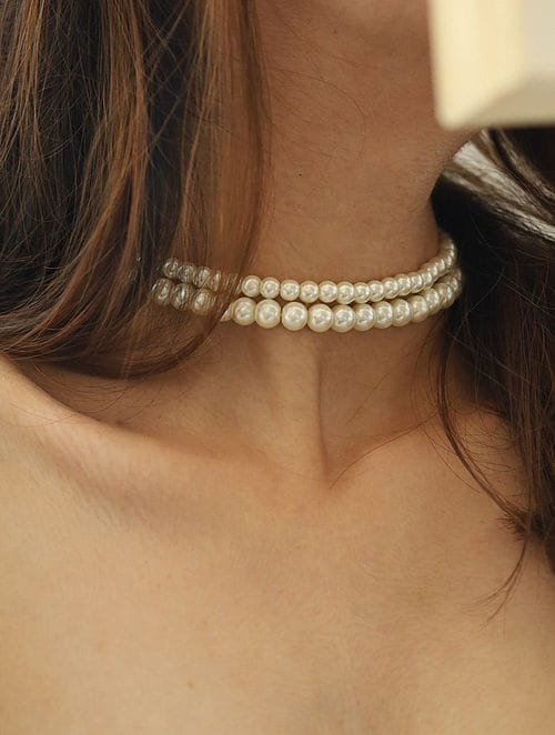 Pearl Choker Necklace - Image 2