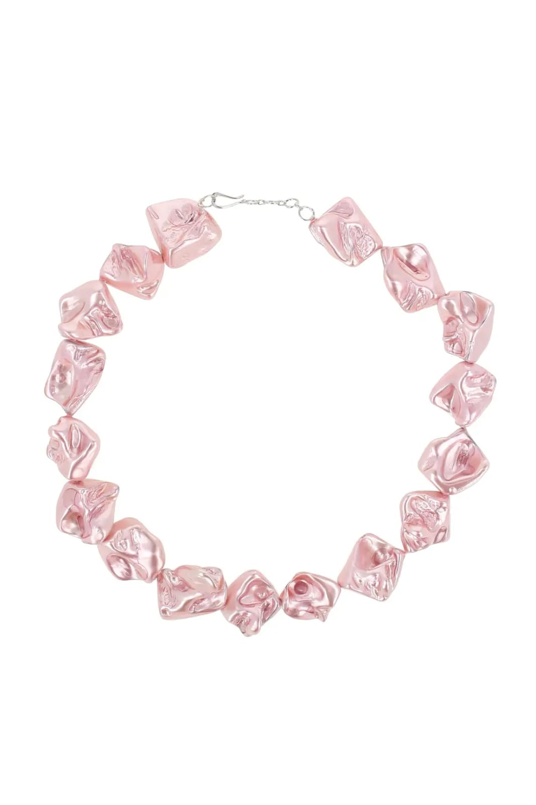Baroque Statement Necklace Pink - Image 4