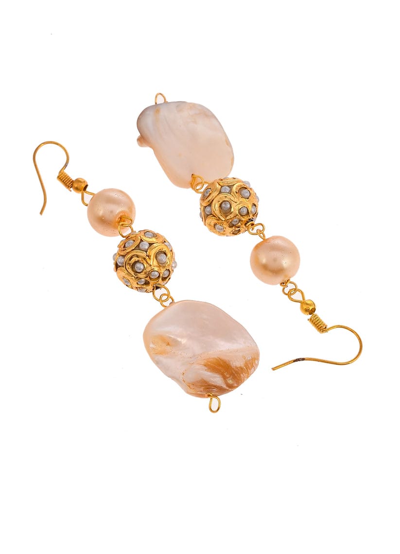 Pearl Kundan Mother of Pearl Long Jewellery Set - Image 5