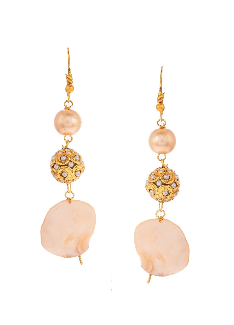 Pearl Kundan Mother of Pearl Long Jewellery Set - Image 4