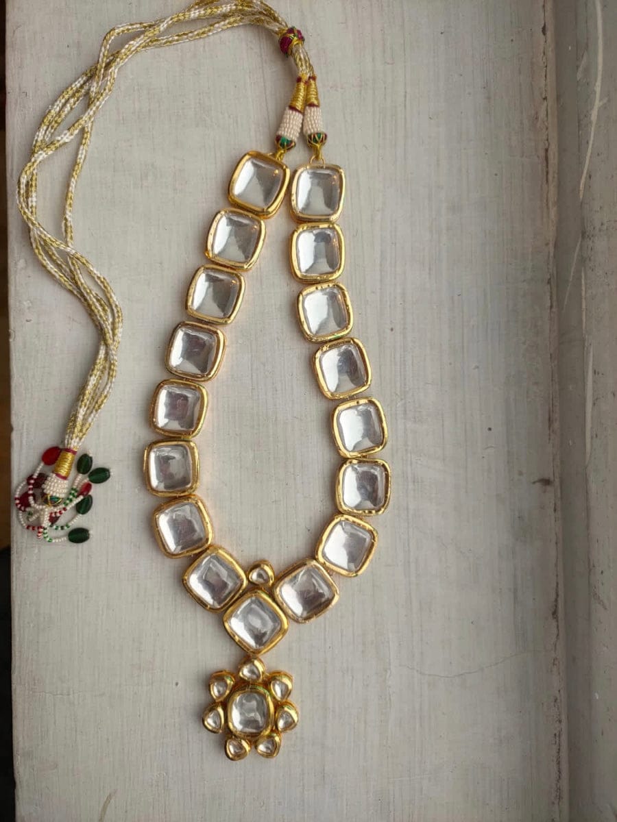 Gold Plated Jadau Kundan Necklace Set
