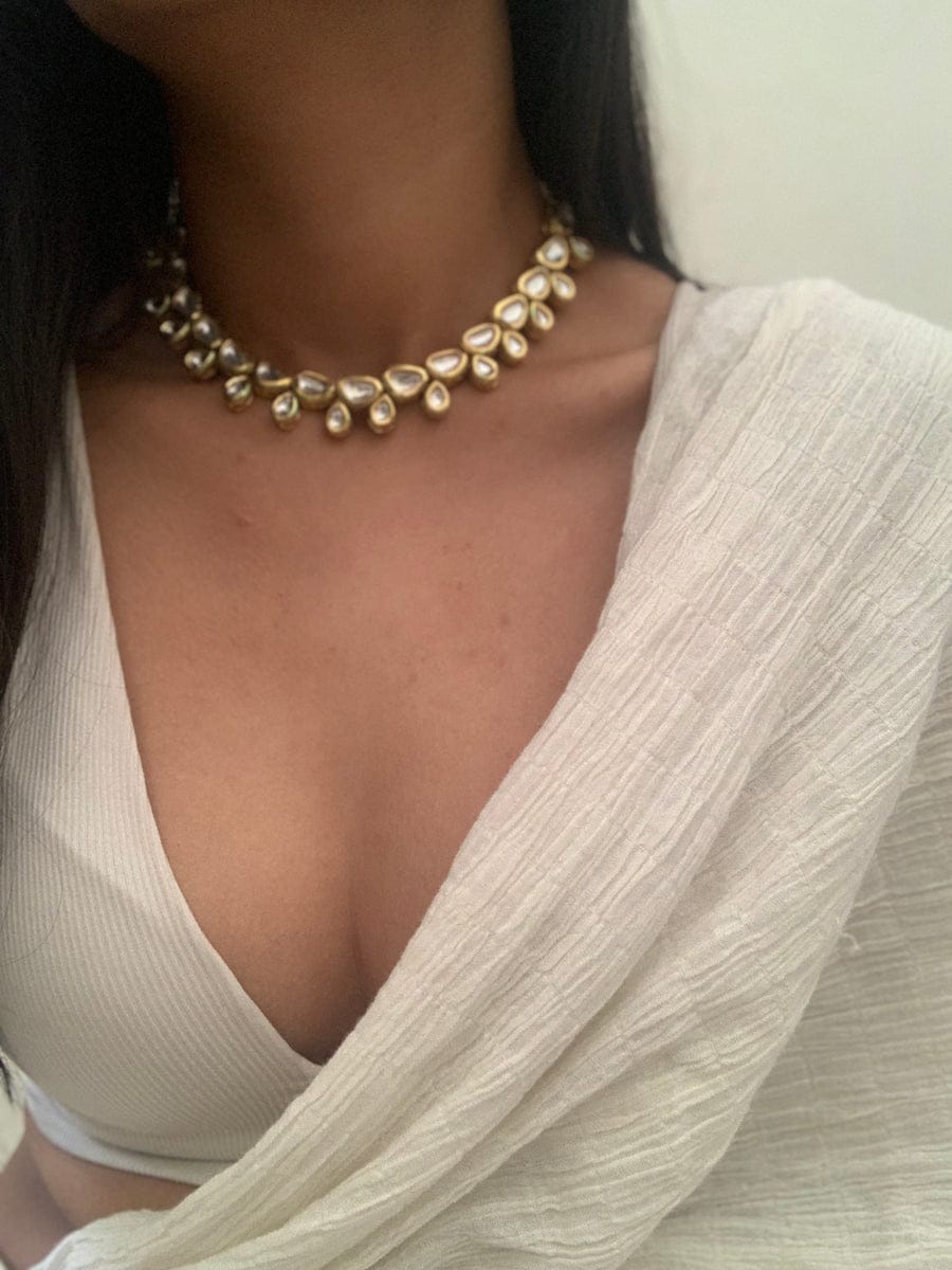 Gold Plated Jadau Kundan Necklace Set