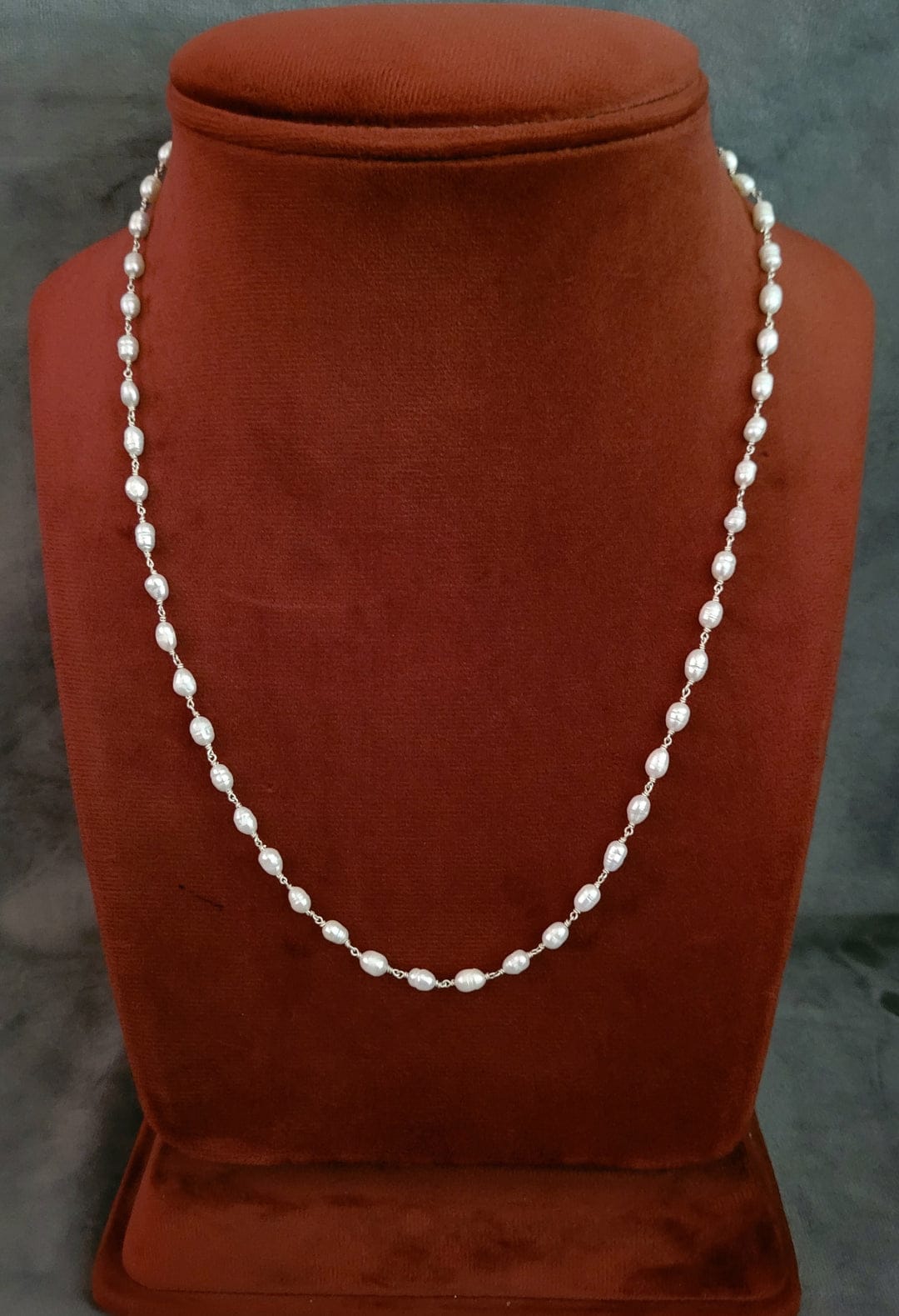 Long Pearl Necklace Set