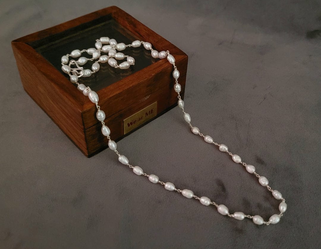Long Pearl Necklace Set - Image 2