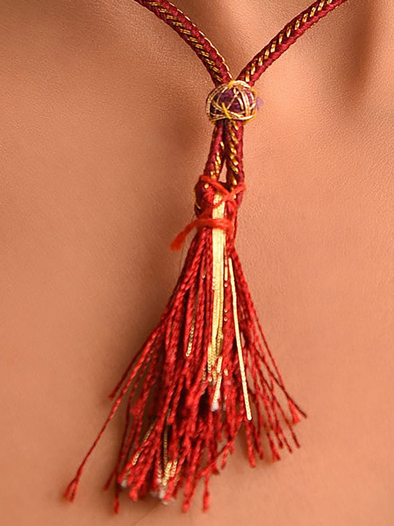 Maroon Onyx Long Necklace - Image 6
