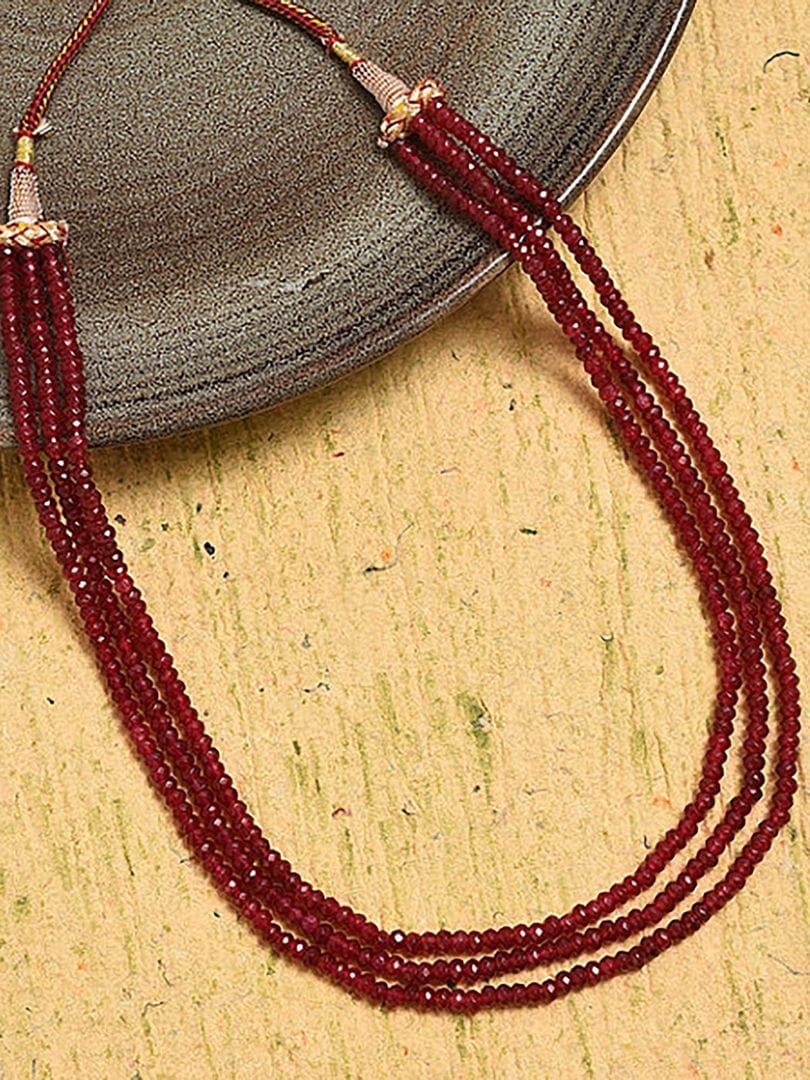 Maroon Onyx Long Necklace - Image 2