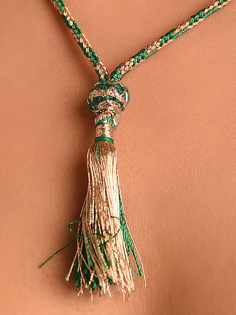 Green & White Stone Necklace - Image 5