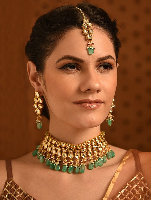 Premium Quality gold plated Kundan necklace