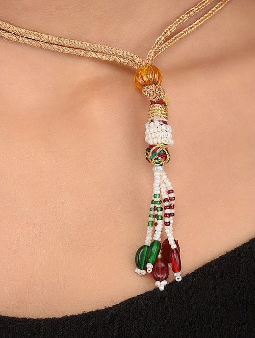 Long Polki Necklace - Image 4