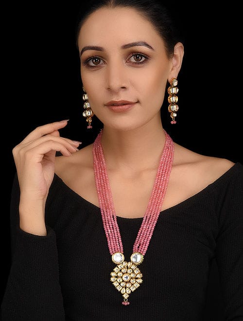 Long Polki Necklace