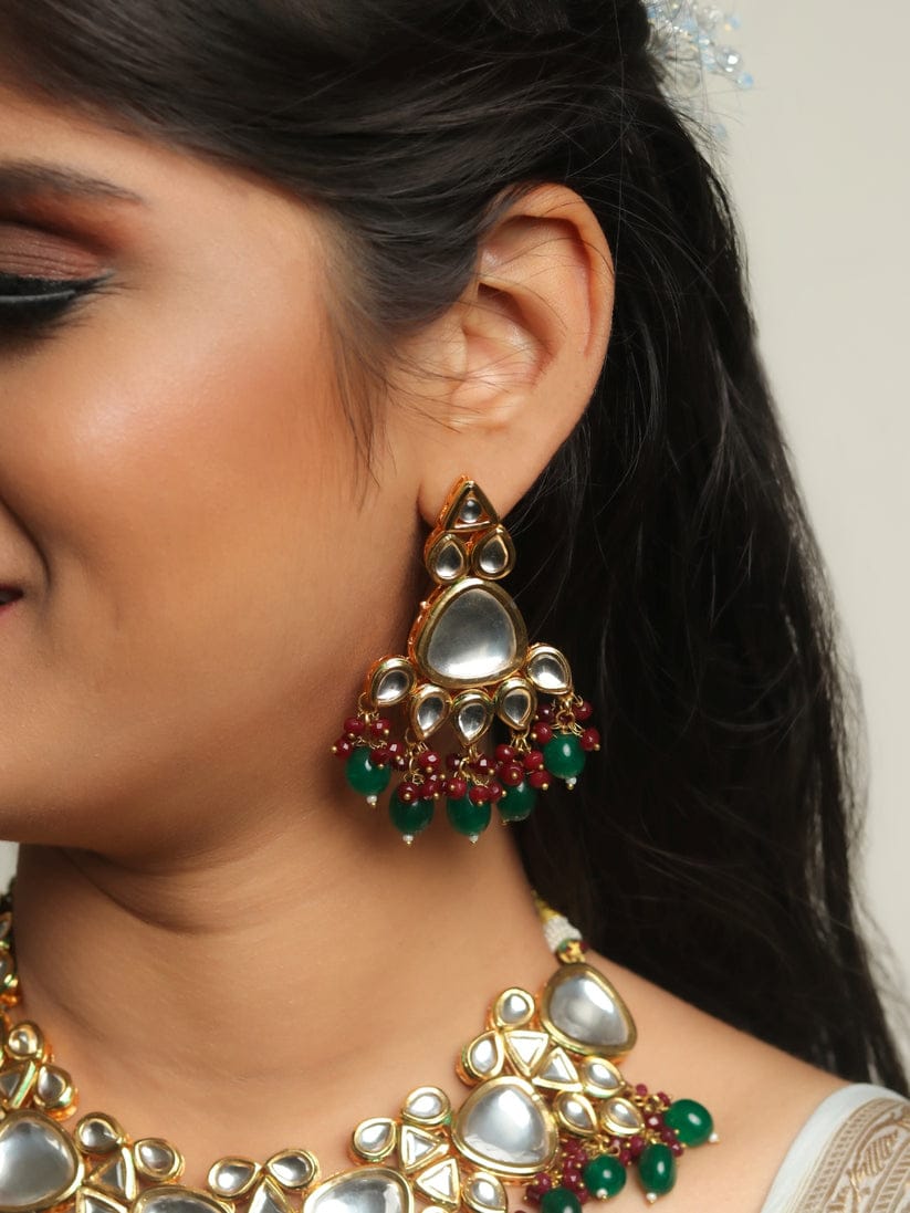 Kundan Choker Necklace Set - Image 4