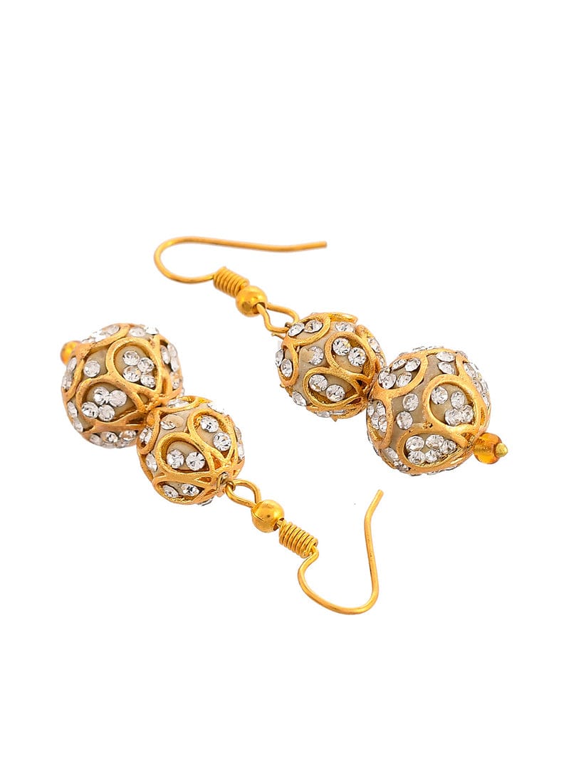 Gold Plated AD Necklace Jewellery Set - Image 6