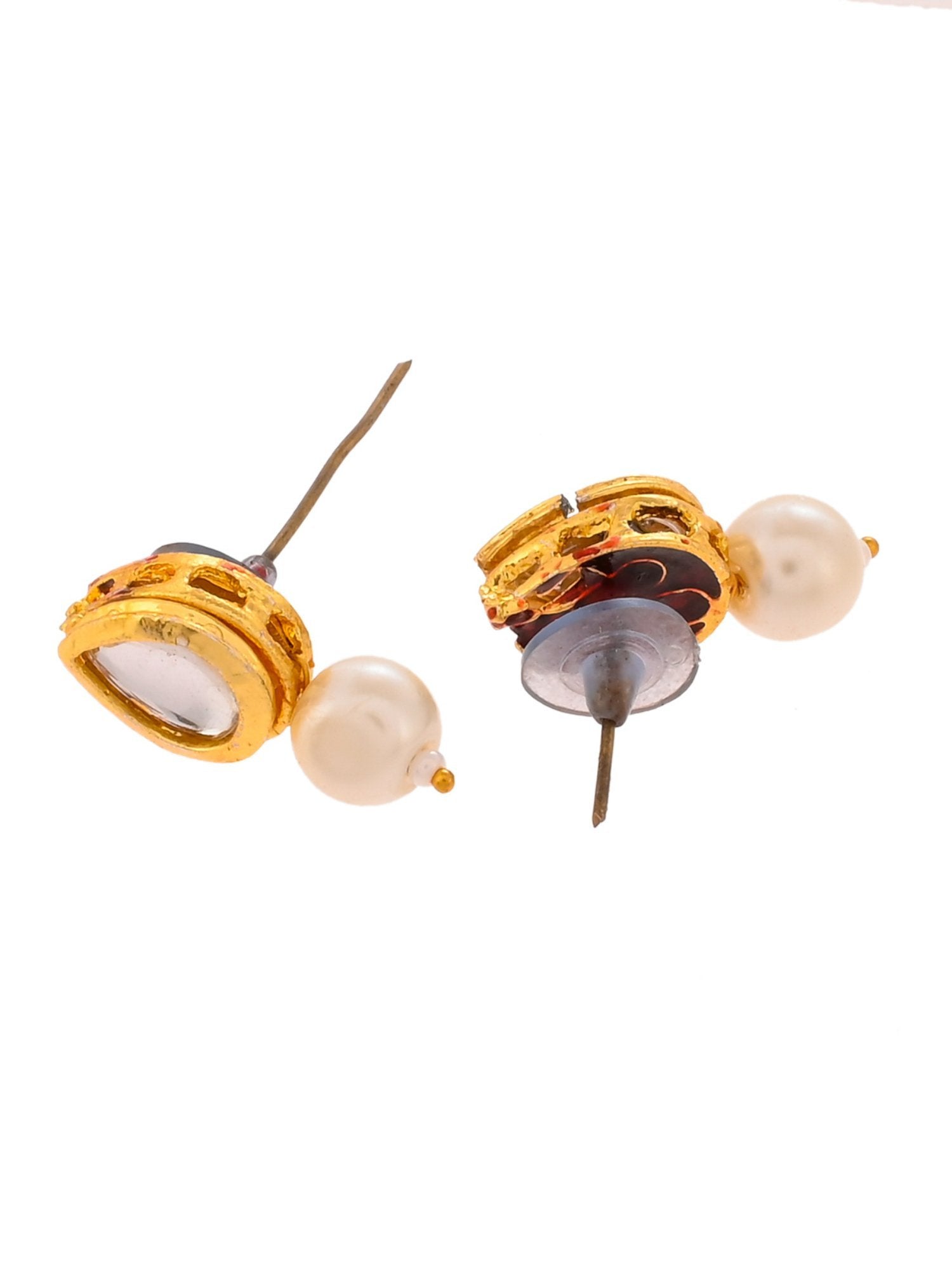 Gold Plated Kundan Choker Jewellery Set - Image 6