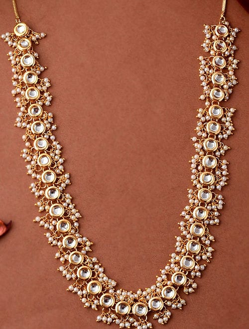Elegant Traditional Long Pearl Necklace - Image 2