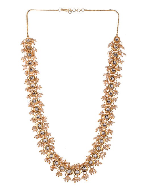 Elegant Traditional Long Pearl Necklace - Image 3