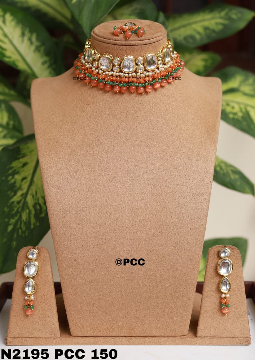 Meenakari Kundan Choker Necklace Set