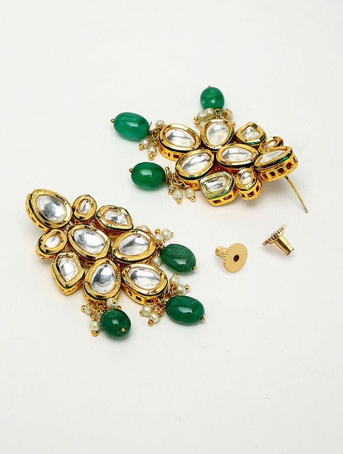 VeroniQ Trends-Elegant Kundan Necklace With Earrings - Image 4