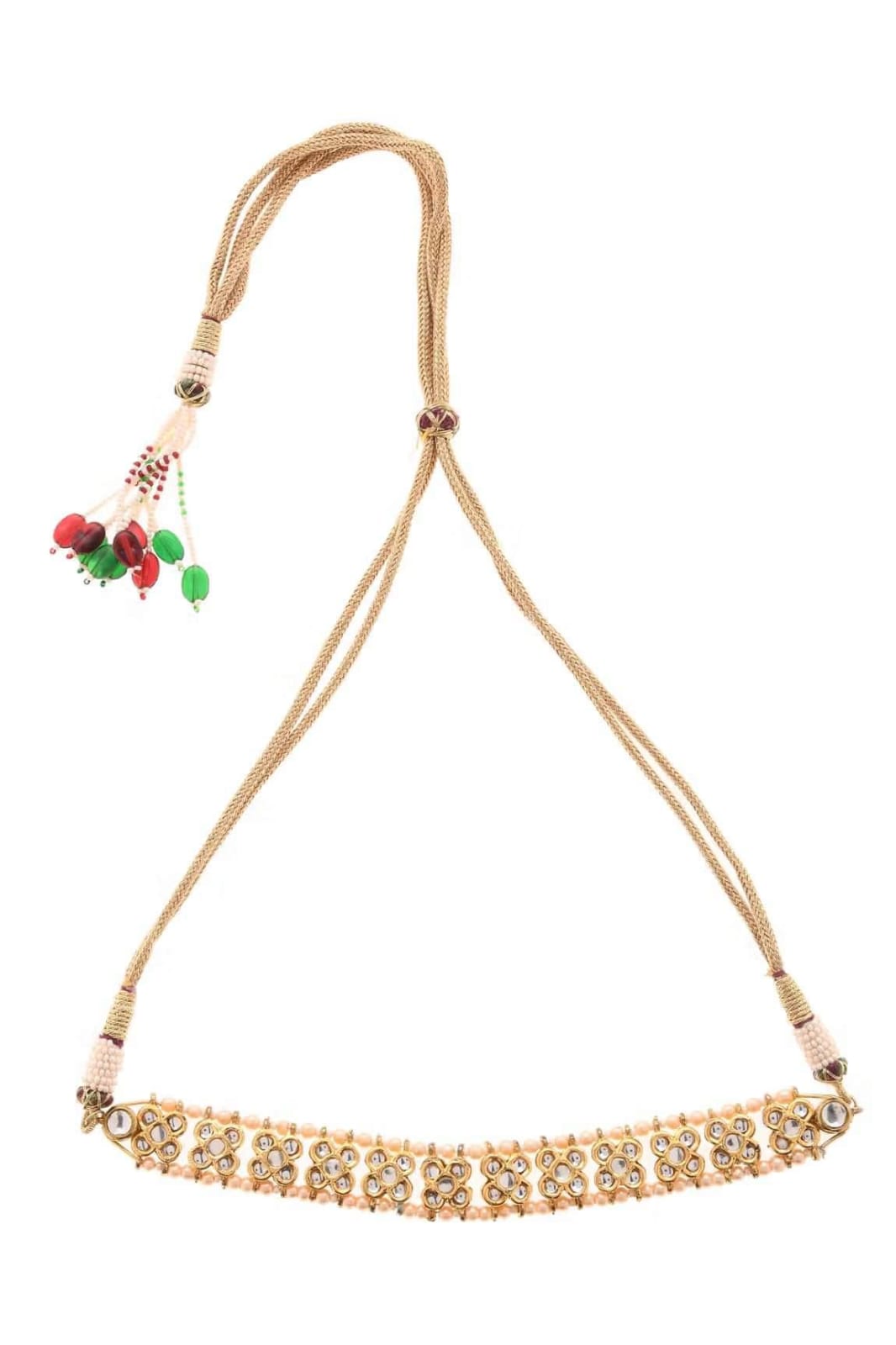 Gold Plated Kundan Choker Necklace - Image 3