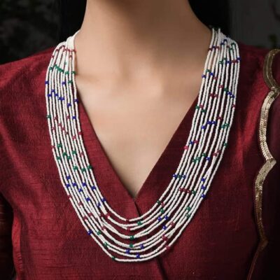 Long Wedding Wear Onyx Kundan Necklace