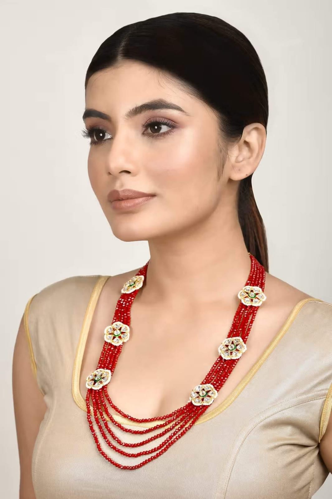 Long Pearl Necklace Set