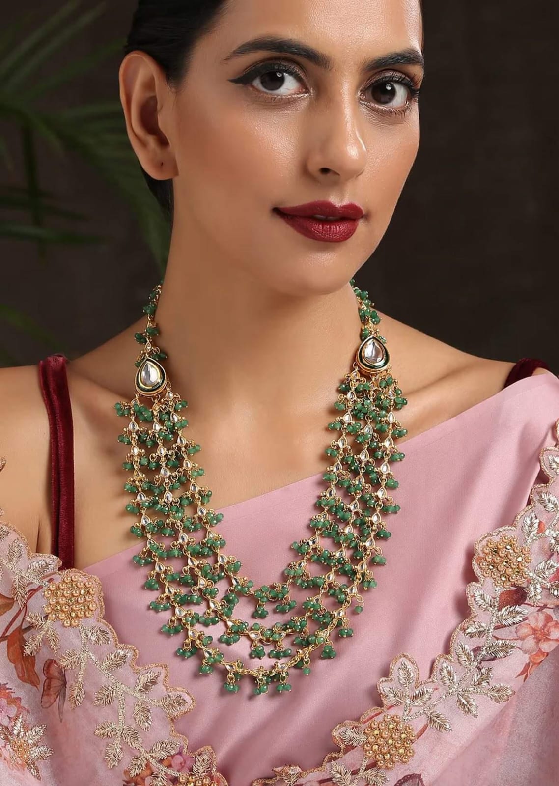 Gold-Plated Kundan Studded Jewellery Set