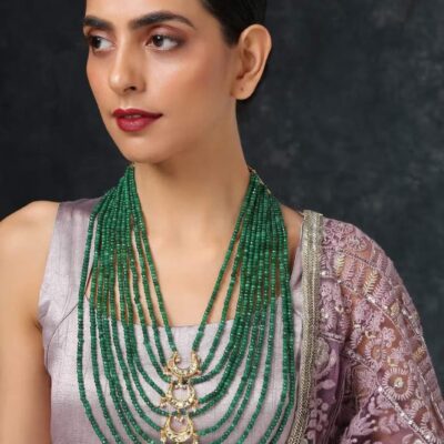 Beautiful Green Onex Long Necklace