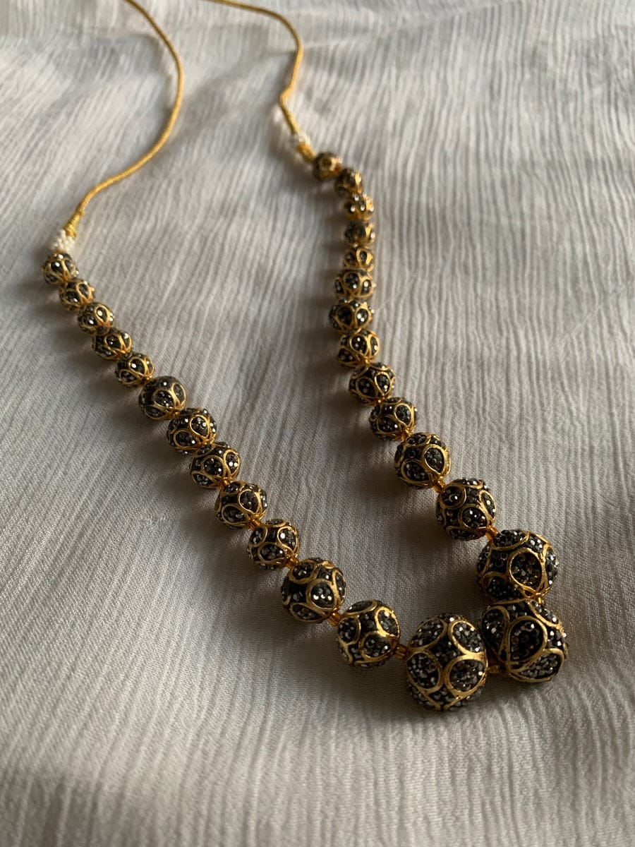 Crystal-Studded Short Necklace - Image 2