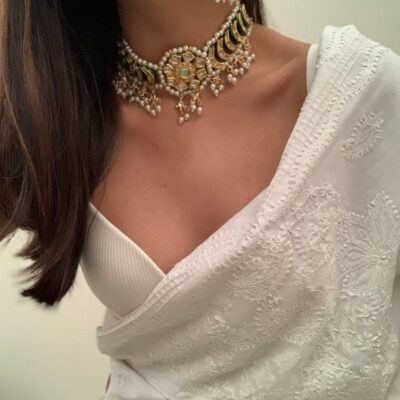 Elegant Kundan Choker Necklace Set