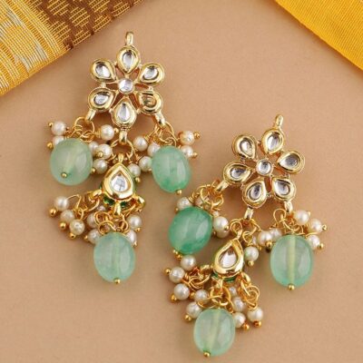 Gold Plated Kundan Earrings
