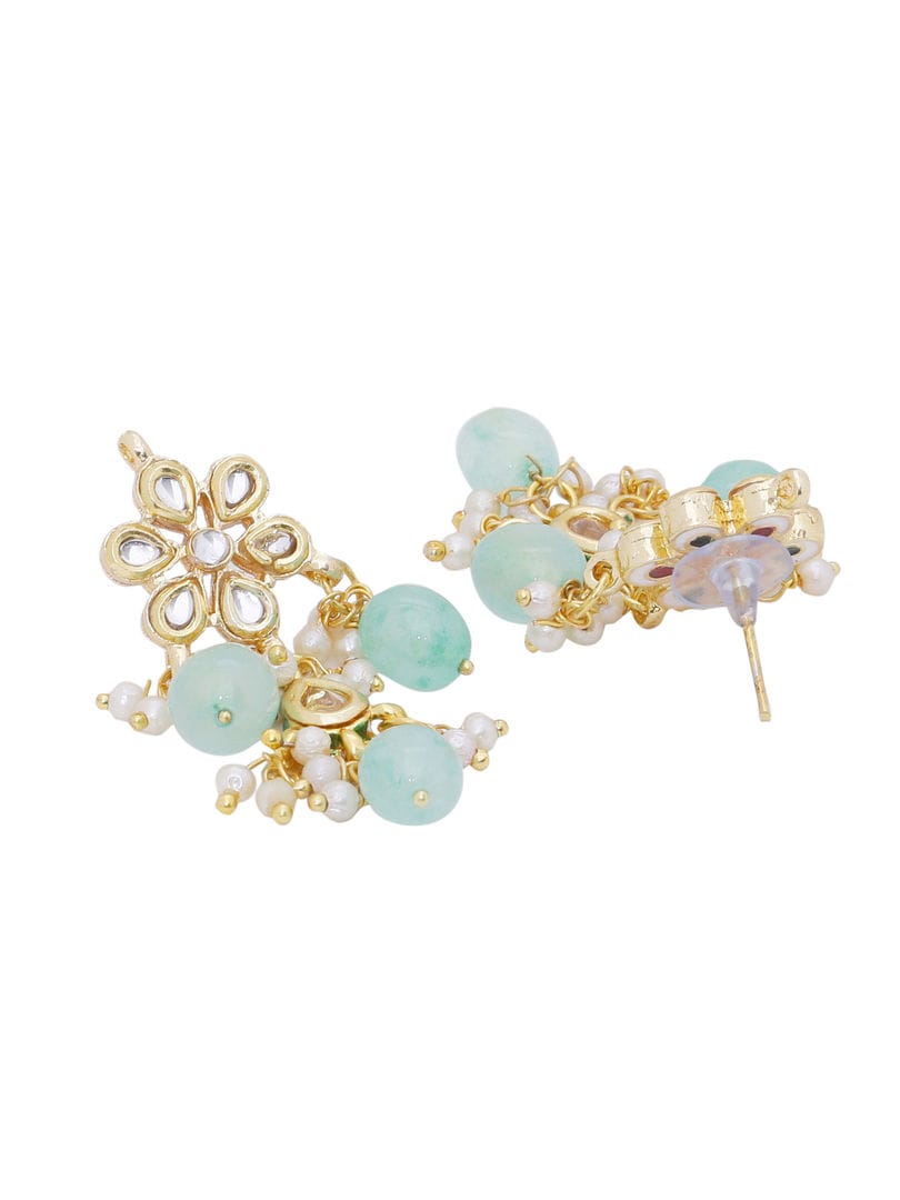Gold Plated Kundan Earrings - Image 3
