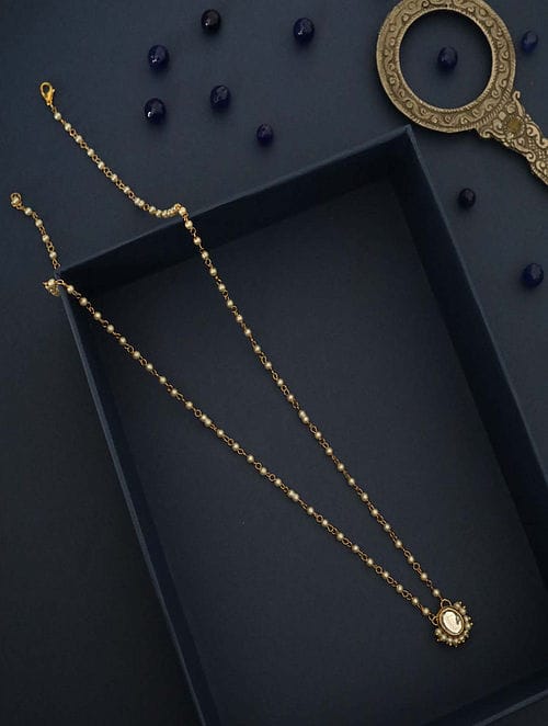 Gold Beads Layered Necklace