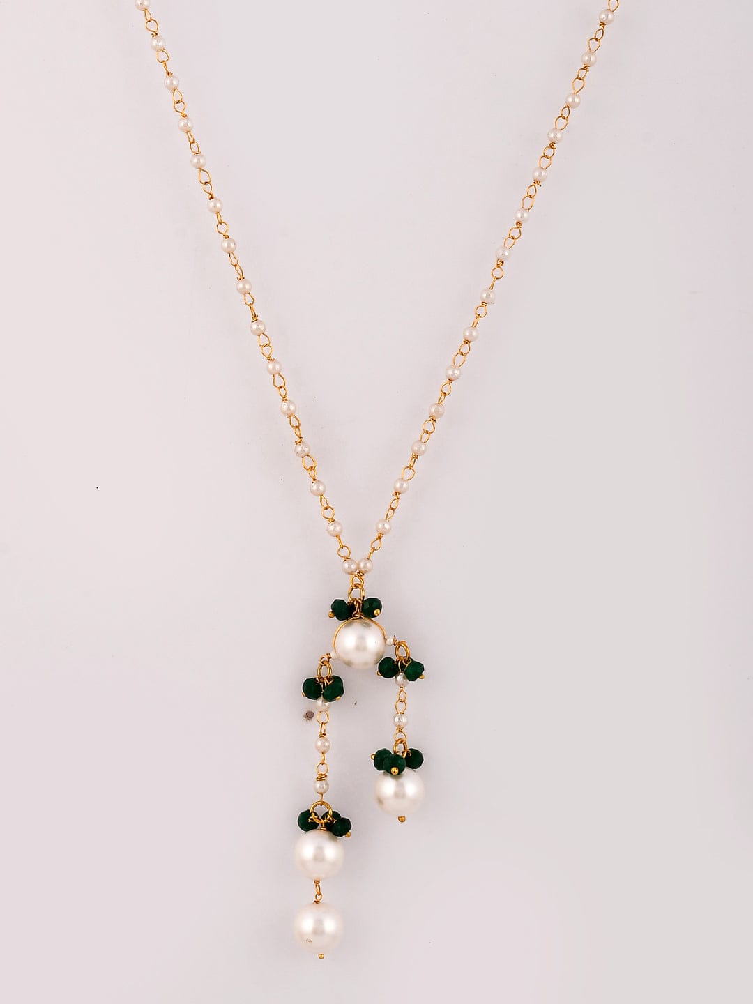 Gold-Toned & White Brass Gold-Plated Necklace - Image 4