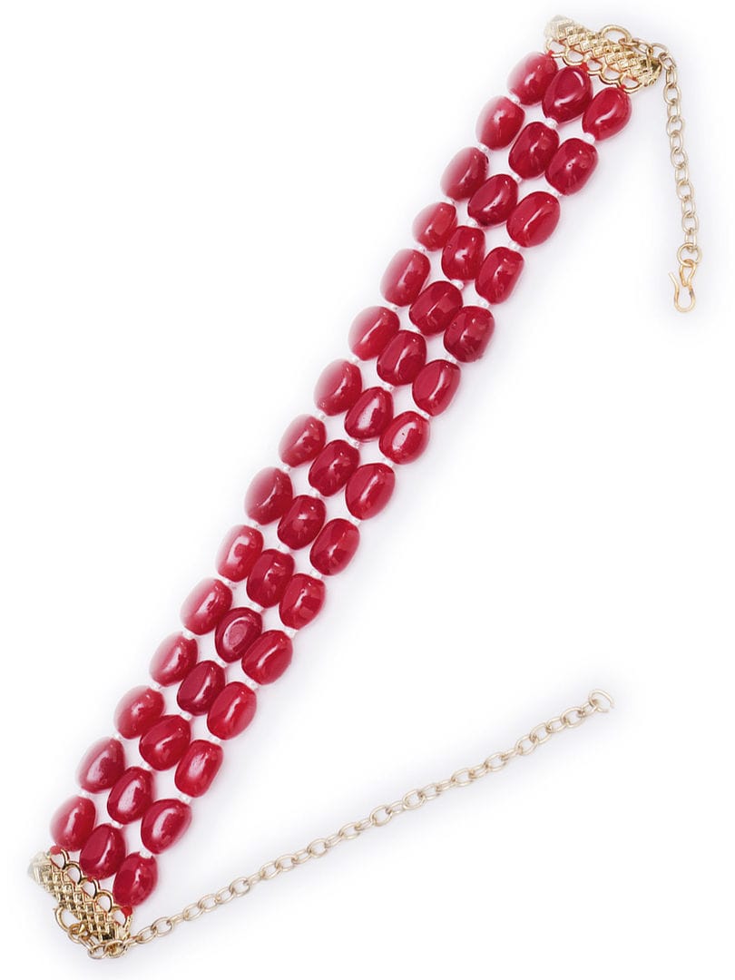 Handcrafted Pearl Beaded Choker Necklace - Image 5