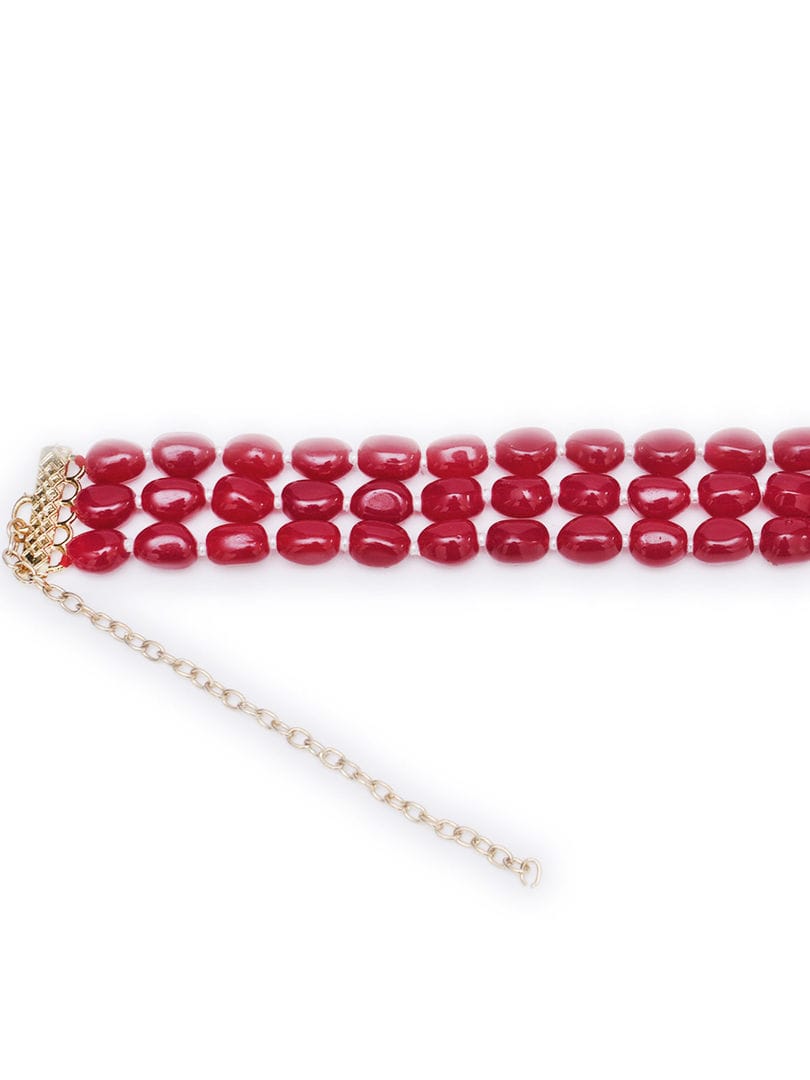 Handcrafted Pearl Beaded Choker Necklace - Image 4