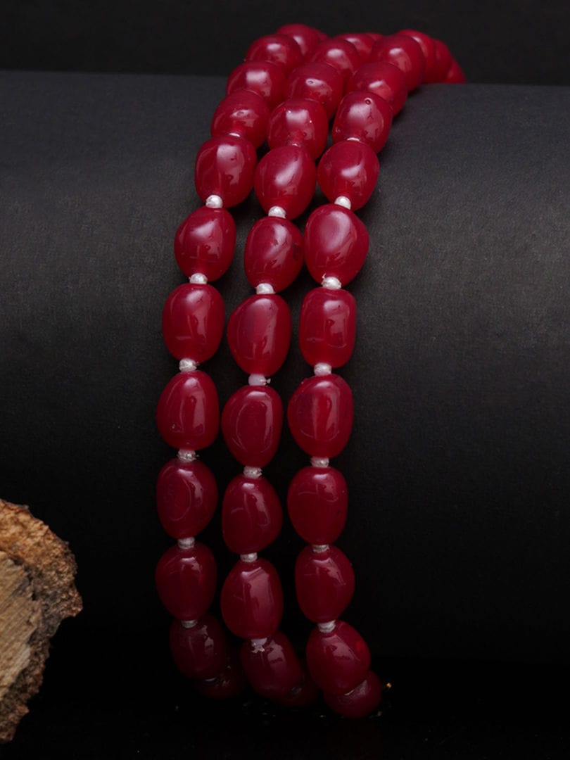 Handcrafted Pearl Beaded Choker Necklace - Image 2