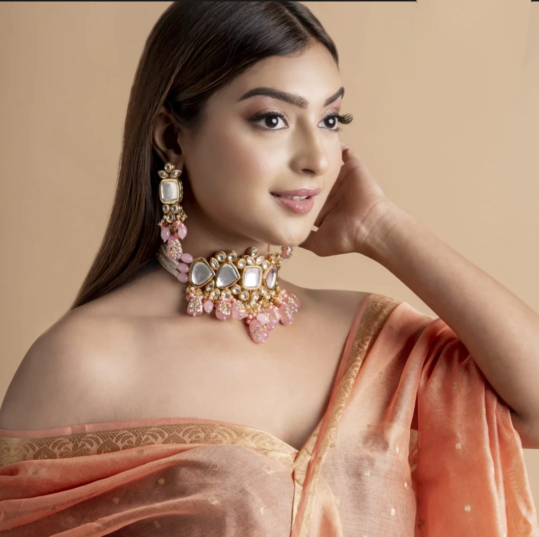Kundan Choker Necklace Set