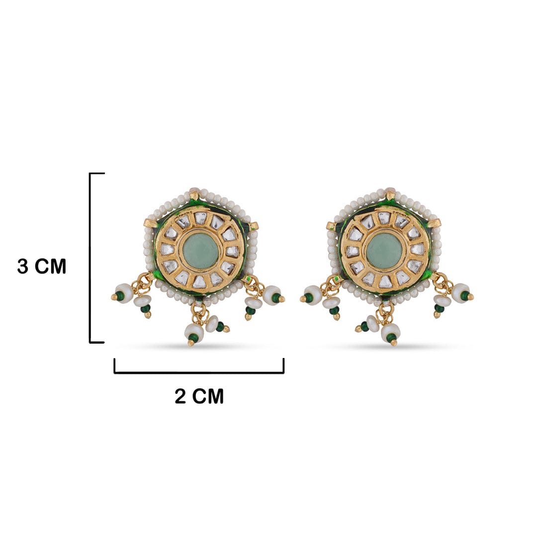 Heavy Meenakari Jadau Kundan Handmade Bridal Choker set - Image 3
