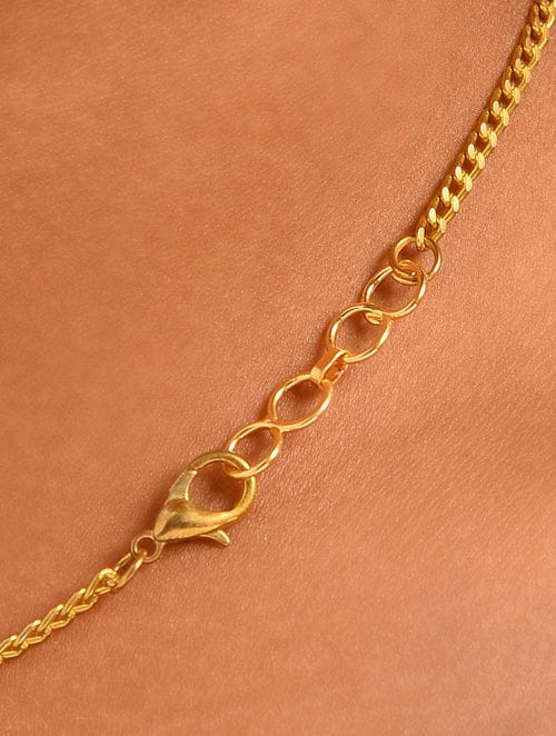 Girls Gold Plated Artificial Beads Beaded Necklace - Image 5
