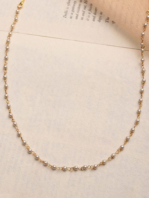 Long Pearl Necklace Set - Image 3
