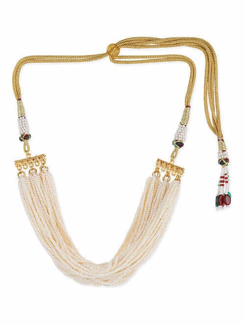 Gold Toned pearl Necklace - Image 4