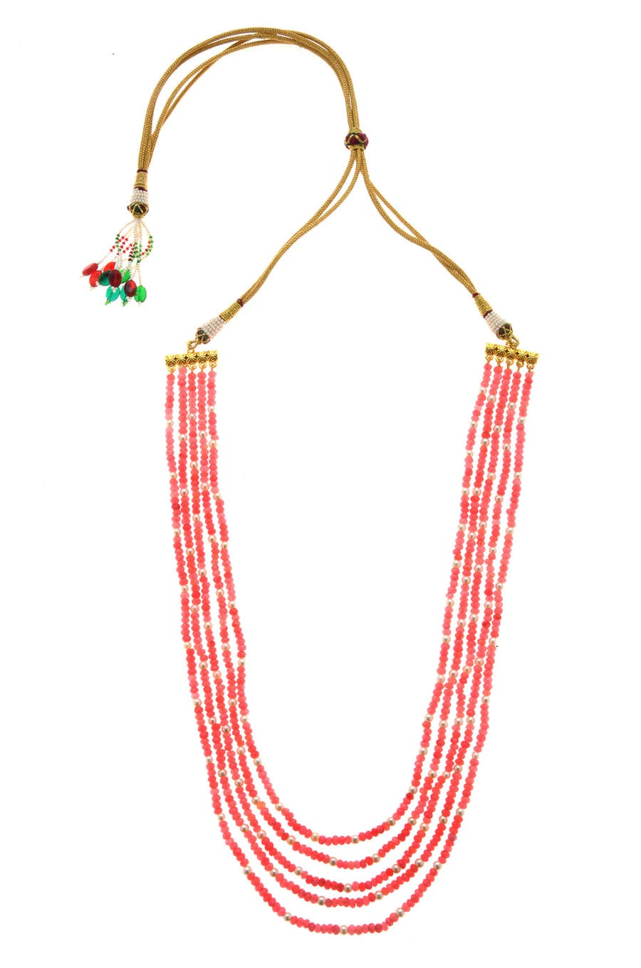 Pink Onyx And Pearls Necklace - Image 4