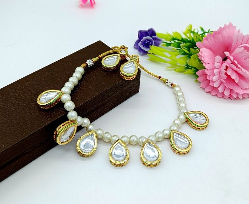 Fine Kundan Necklace - Image 9