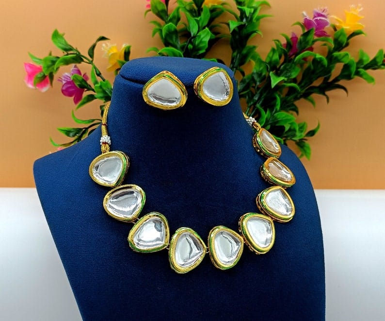 22kt Gold Plated Multi Gemstone Necklace Set