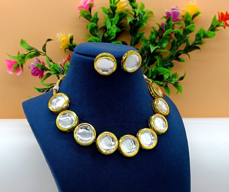 22kt Gold Plated Multi Gemstone Necklace Set