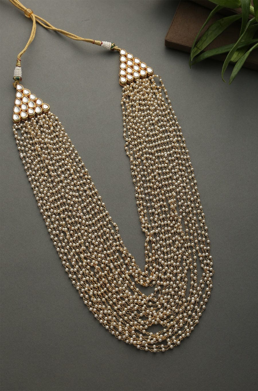 Long Pearl Necklace Set