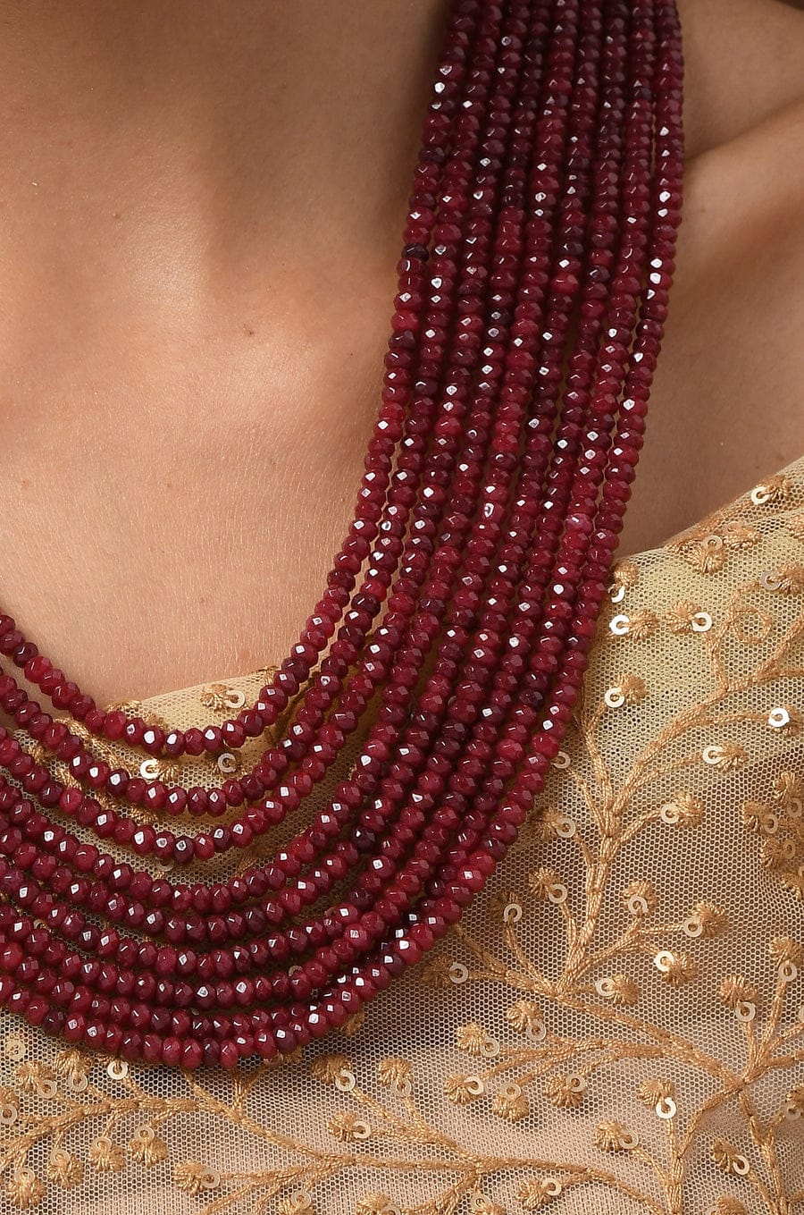 Maroon Onyx Necklace - Image 3