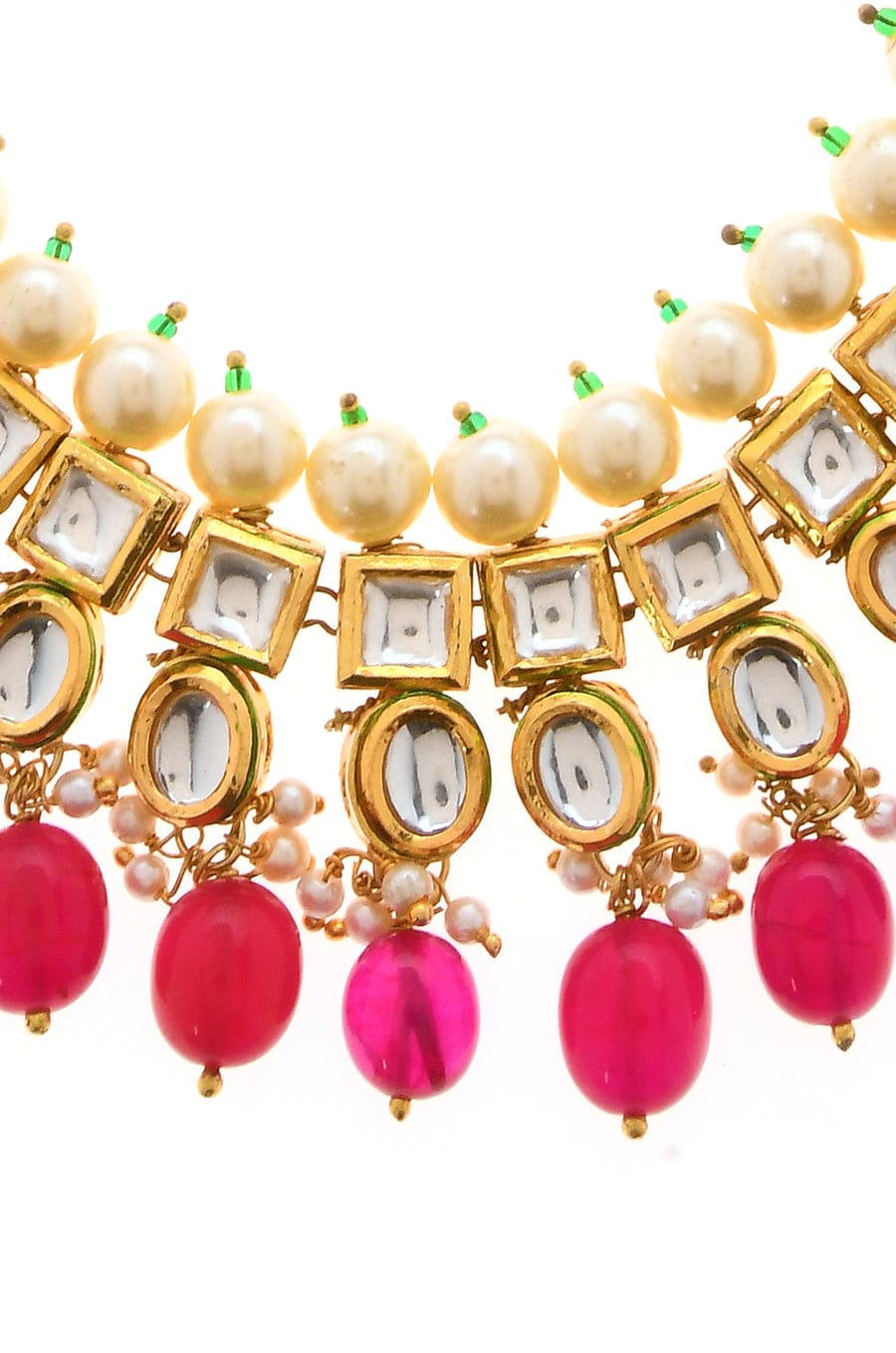 Kundan Choker Necklace Set - Image 4